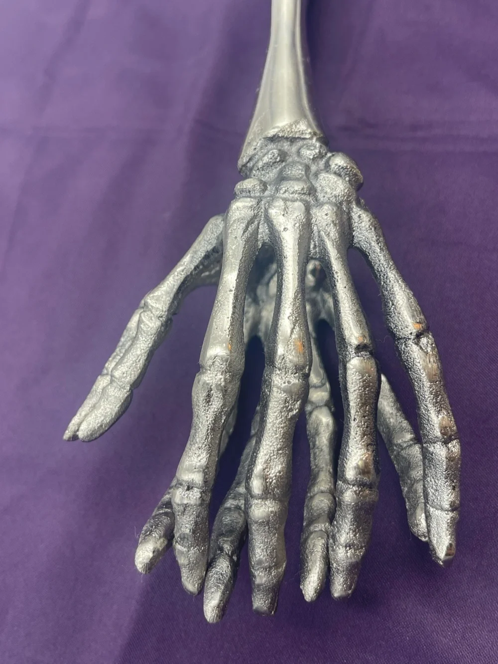 Halloween Gothic Spooky Metal Skeleton Bone Arm & Hand Salad Forks /Prop Display